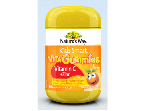 Nature's Way佳思敏 Kids Smart 儿童维生素C+锌软糖 120粒降至AU$14（约66元）