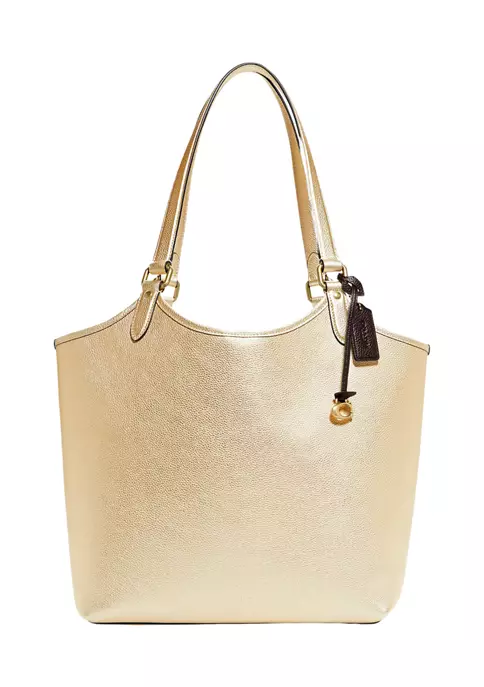 Coach蔻驰Metallic Leather Everyday金属色托特包，6折$195