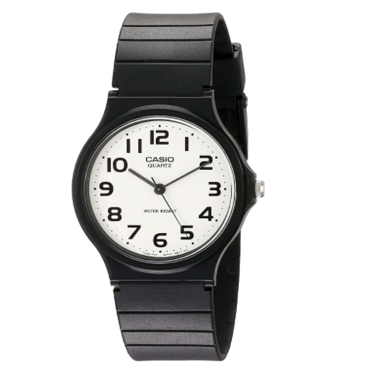 CASIO 男式 MQ24-7B2 黑色树脂表带，到手约￥108.82