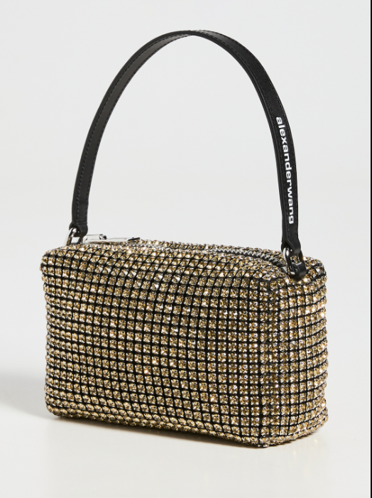 Alexander Wang 中号柠檬黄钻包，7折$486.5