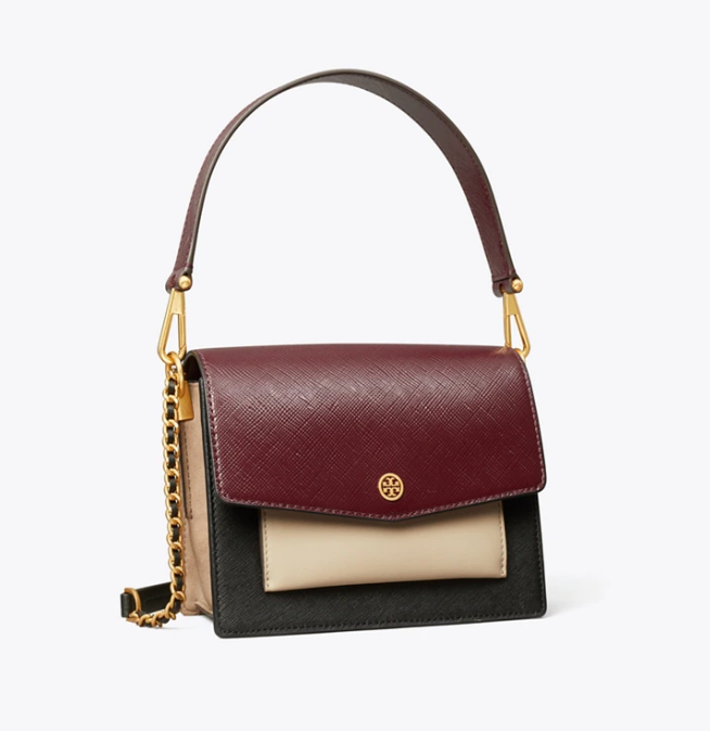 补货！ Tory Burch ROBINSON链条拼色风琴包， 5折$229