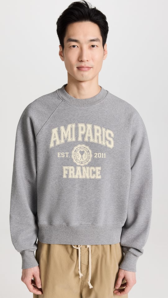AMI PARIS 22新款复古印花卫衣 码全， 5.3折 $210（约1429元）