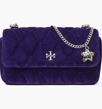 Tory Burch Kira Velvet天鹅绒mini链条包， 7折$278.6