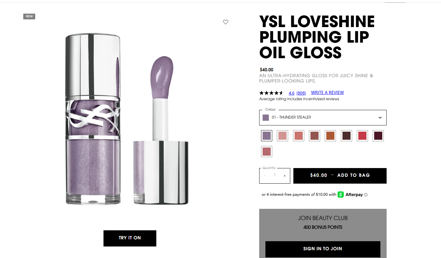 YSL 小胖管唇彩开售 唇纹鲨手来咯， $40