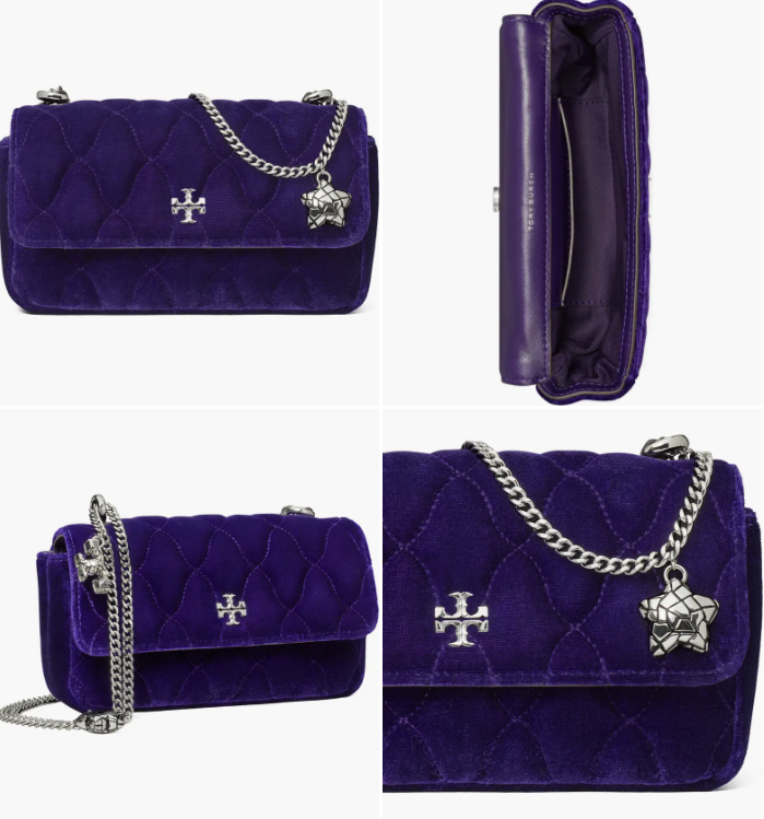 Tory Burch Kira Velvet天鹅绒mini链条包, 7折$278.6