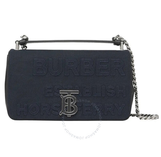 BURBERRY巴宝莉小号Lola Horseferry Logo帆布单肩包， 折后$749.99