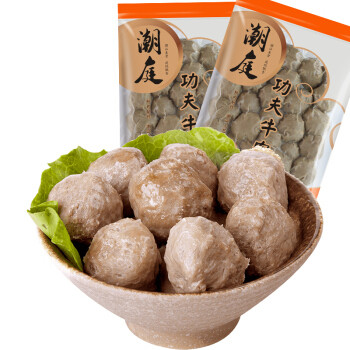 潮庭潮汕牛筋丸 250g/袋*3件+牛肉丸 250g 99元包邮