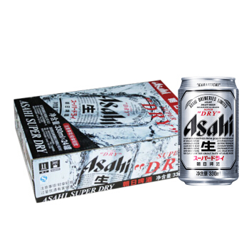 京东PLUS： Asahi 朝日 超爽啤酒 330ml*24听 *2件 158元包邮（双重优惠）