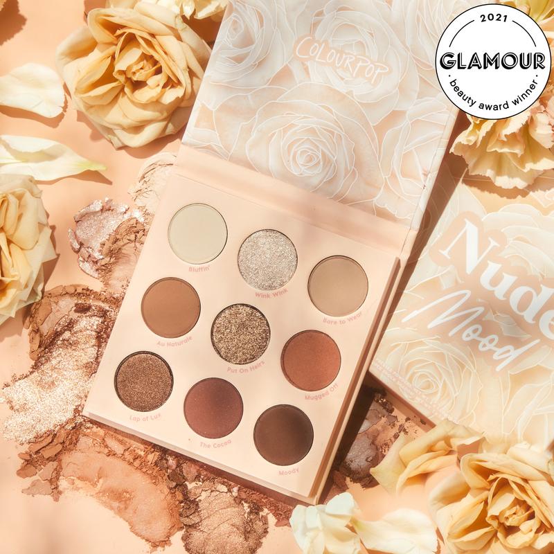 ColourPop卡拉泡泡玫瑰眼影nude mood眼影盘7折$9.8