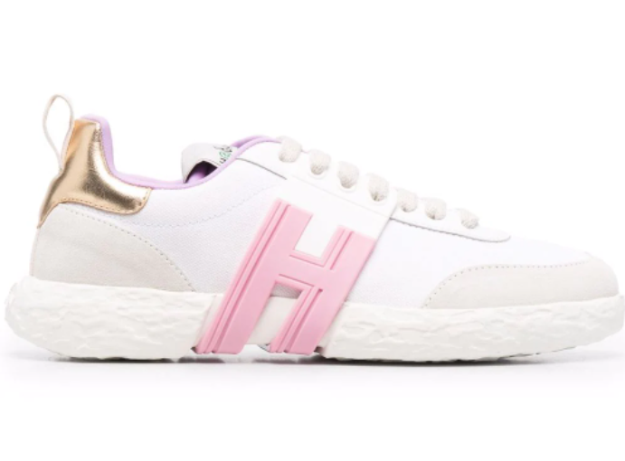 赵露思同款!Hogan 女款粉色logo运动鞋,折后¥2299