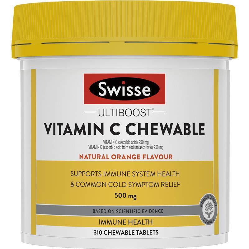 Swisse 维生素C咀嚼片 500mg 310粒，售价AU$10.99（约50元）