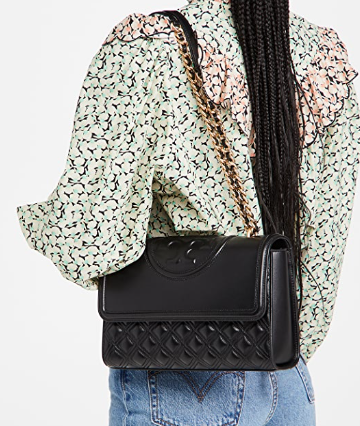 Tory Burch FLEMING 小羊皮链条包 经典黑， 6折$358.8