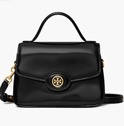 新增黑/白色!Tory Burch Robinson Spazzolato 升级版手柄豆腐包, 售价$348