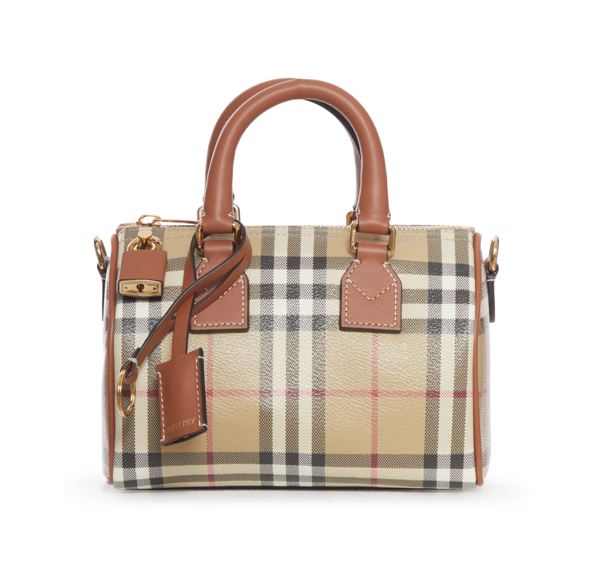 Burberry 格纹保龄球包，官网$1550现价$898，享受57折优惠